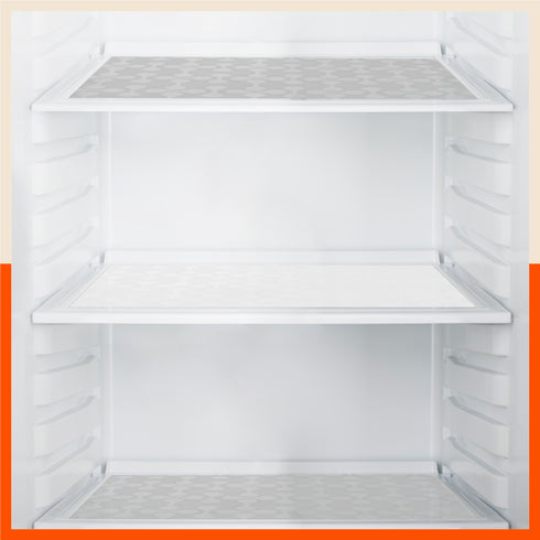 VIDA Multipurpose Abstract Texture Fridge Mats |White & Grey Combo (45 cm X 30 cm 425 GSM)