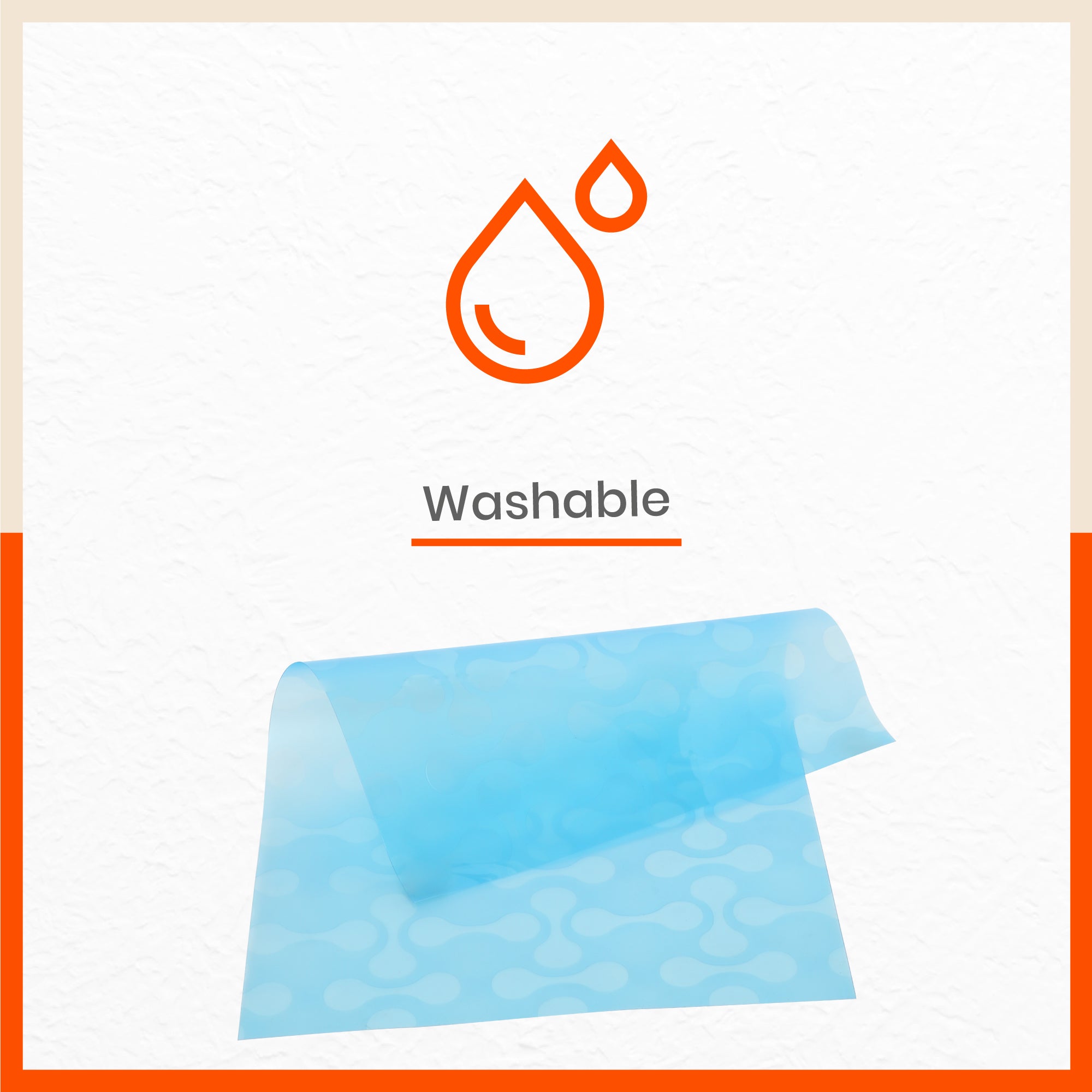 VIDA Multipurpose Abstract Texture Fridge Mats |Blue (45 cm X 30 cm 425 GSM)