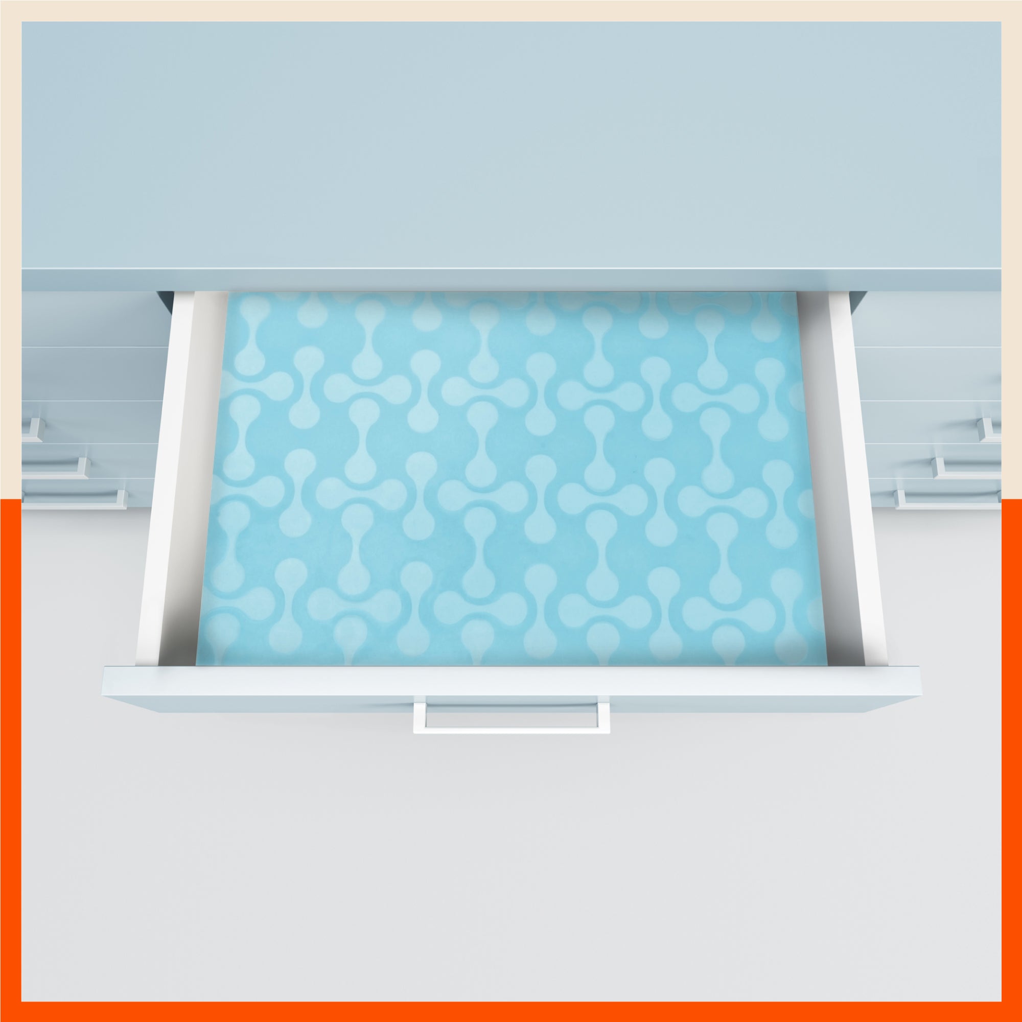 VIDA Multipurpose Abstract Texture Fridge Mats |Blue (45 cm X 30 cm 425 GSM)