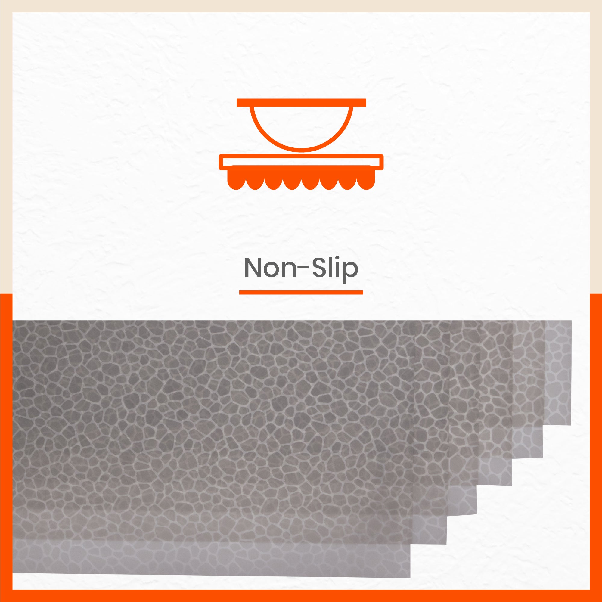 VIDA Multipurpose Pebbles Texture Fridge Mats |Grey (45 cm X 30 cm 425 GSM)