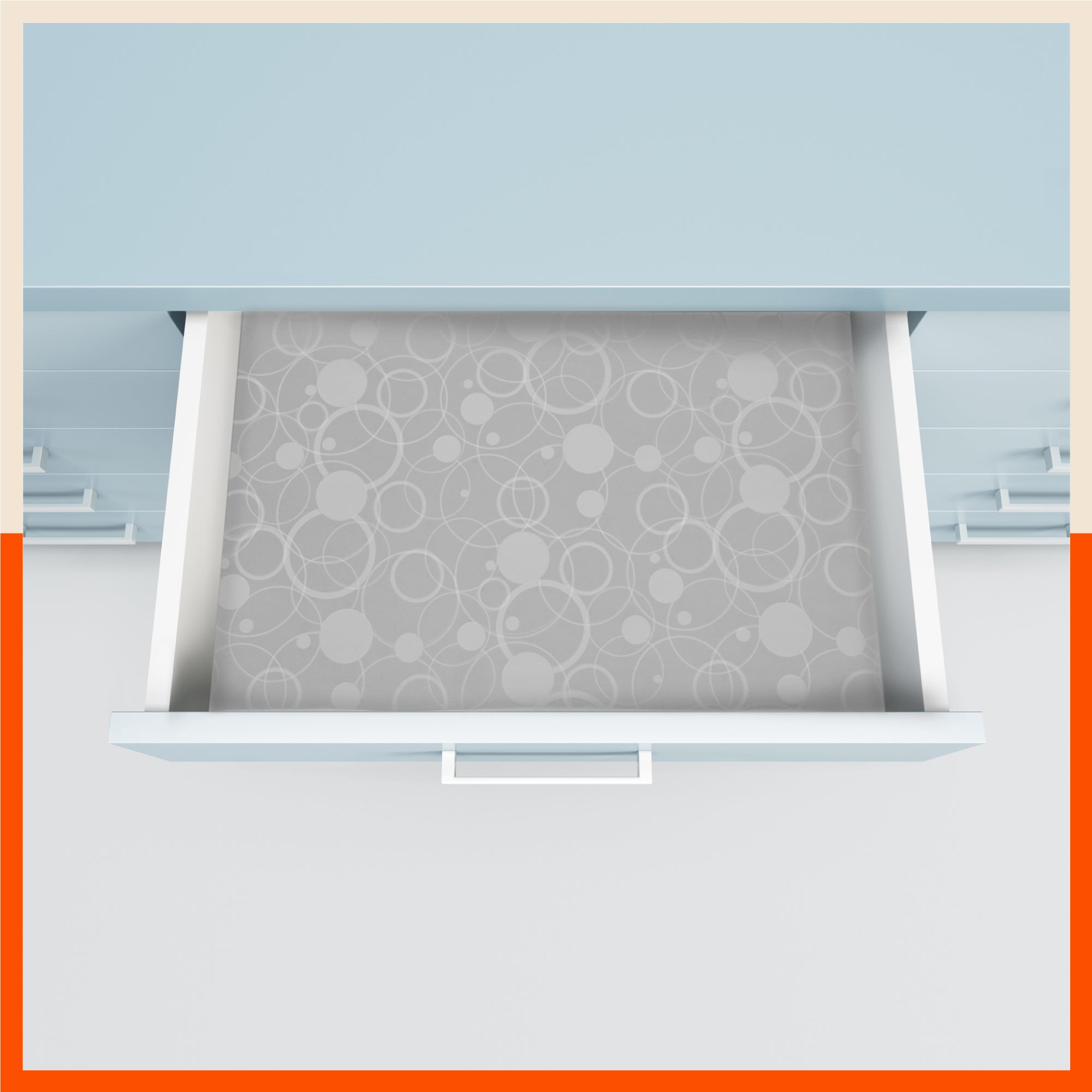 VIDA Multipurpose Circles Texture Fridge Mats |Grey (45 cm X 30 cm 425 GSM)