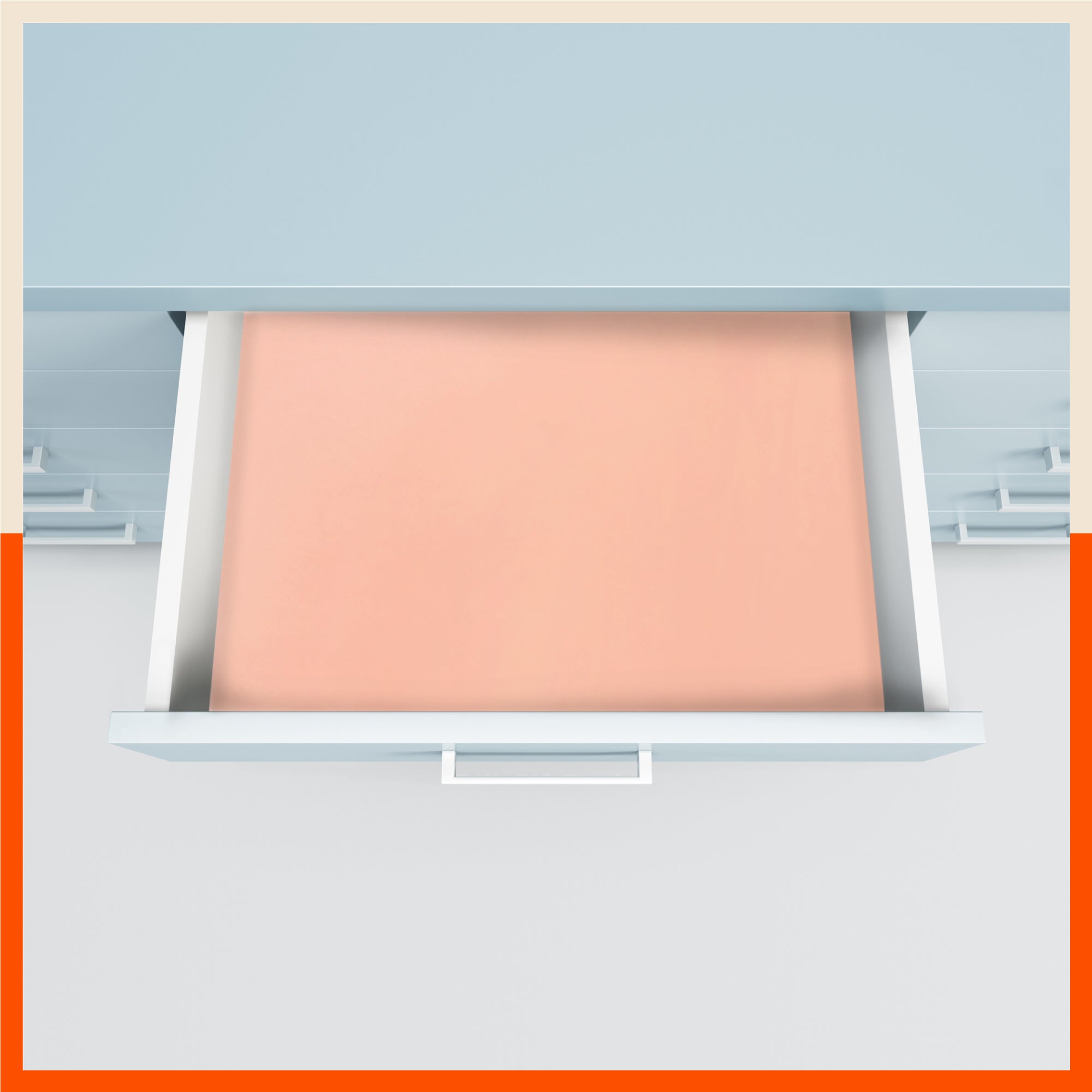 VIDA Multipurpose Translucent Texture Fridge Mats |Red (45 cm X 30 cm 425 GSM)