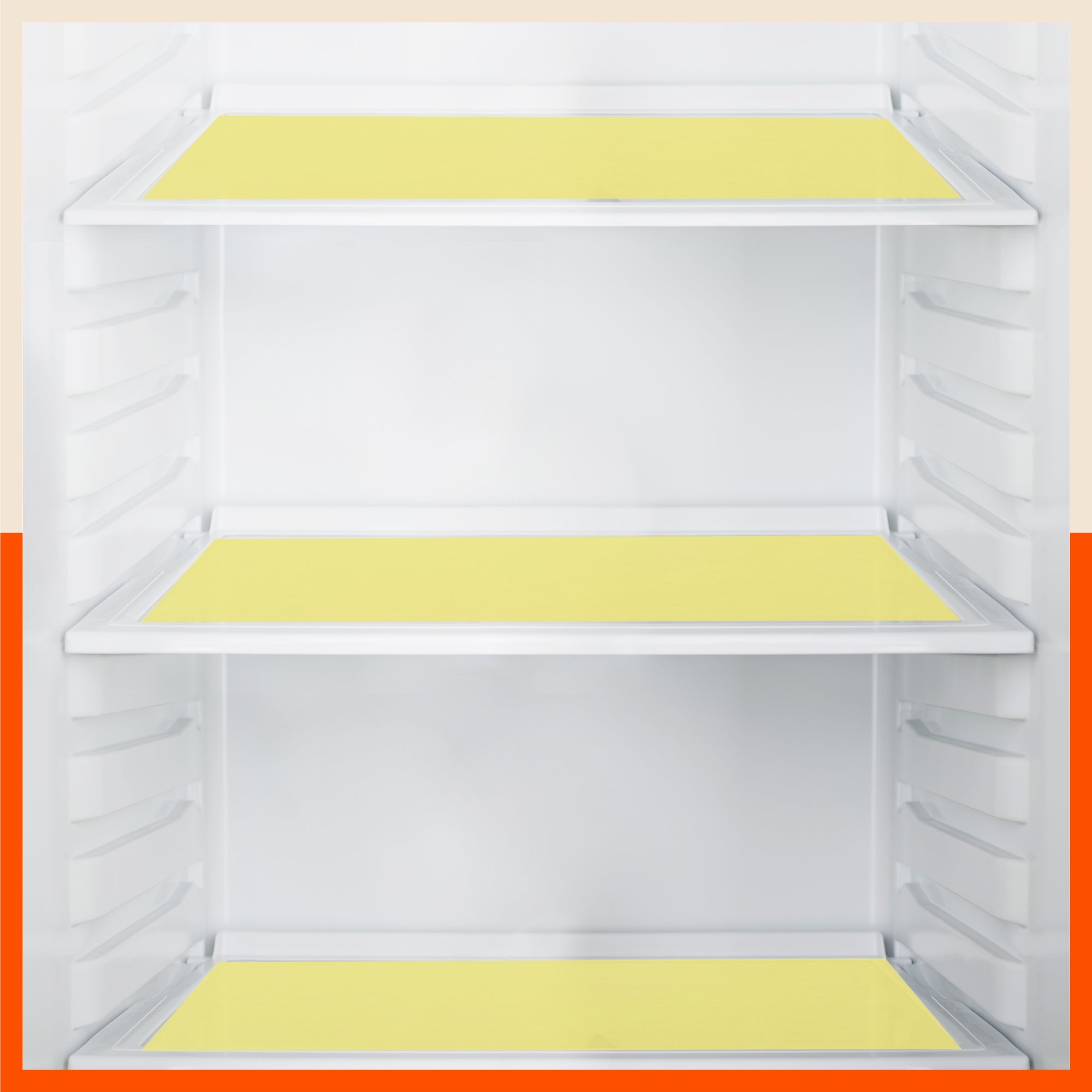 VIDA Multipurpose Translucent Texture Fridge Mats |Yellow (45 cm X 30 cm 425 GSM)