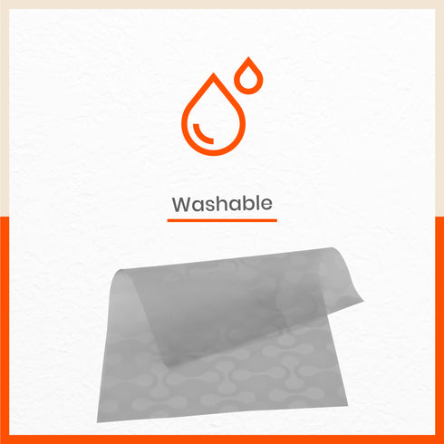 VIDA Multipurpose Abstract Texture Fridge Mats |White & Grey Combo (45 cm X 30 cm 425 GSM)