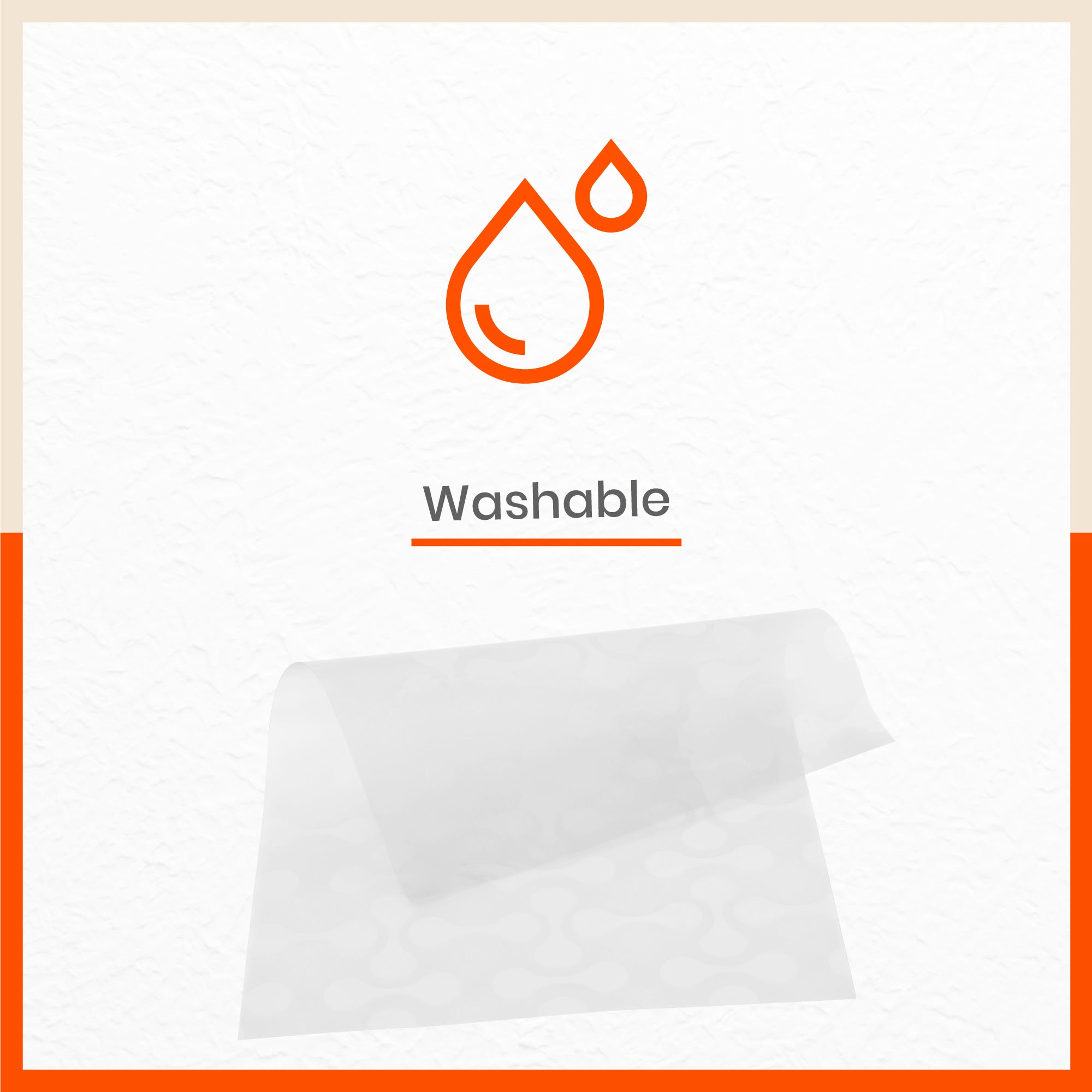 VIDA Multipurpose Abstract Texture Fridge Mats |White (45 cm X 30 cm 425 GSM)