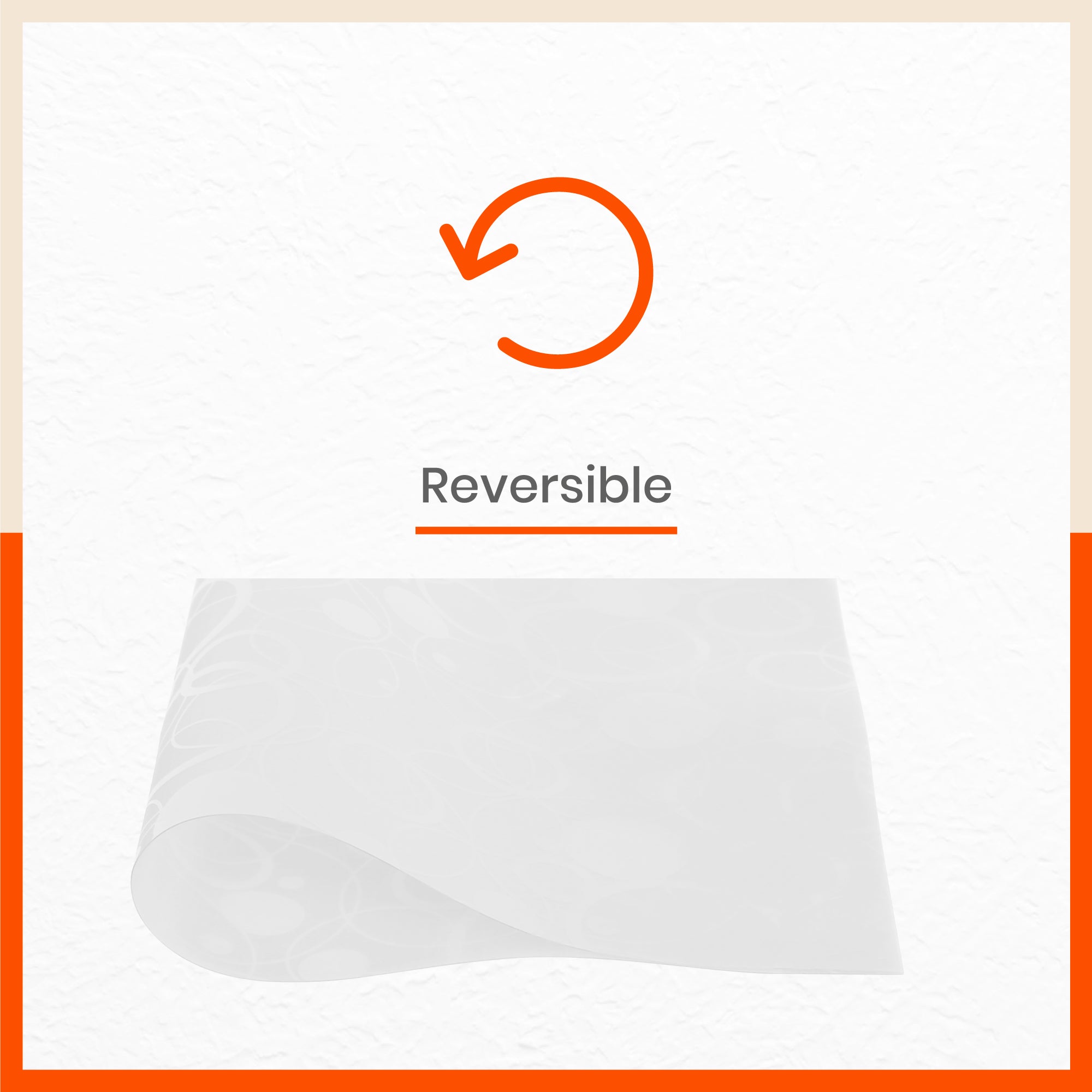 VIDA Multipurpose Circles Texture Fridge Mats |White (45 cm X 30 cm 425 GSM)