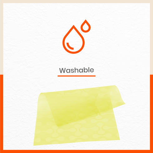 VIDA Multipurpose Abstract Texture Fridge Mats |Yellow (45 cm X 30 cm 425 GSM)