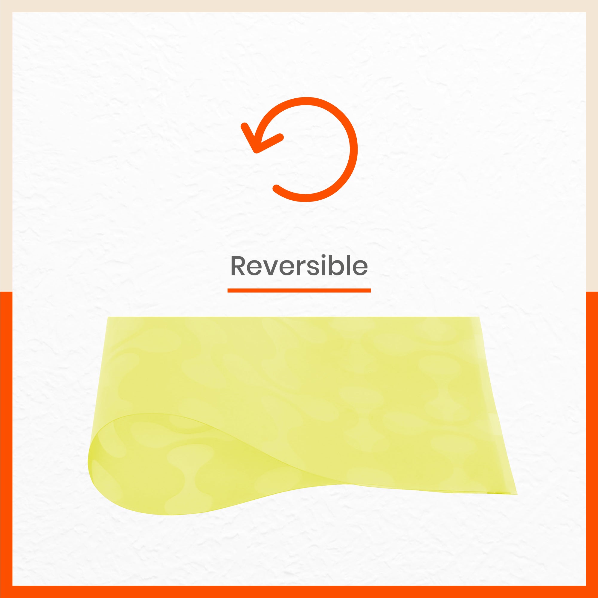 VIDA Multipurpose Abstract Texture Fridge Mats |Yellow (45 cm X 30 cm 425 GSM)