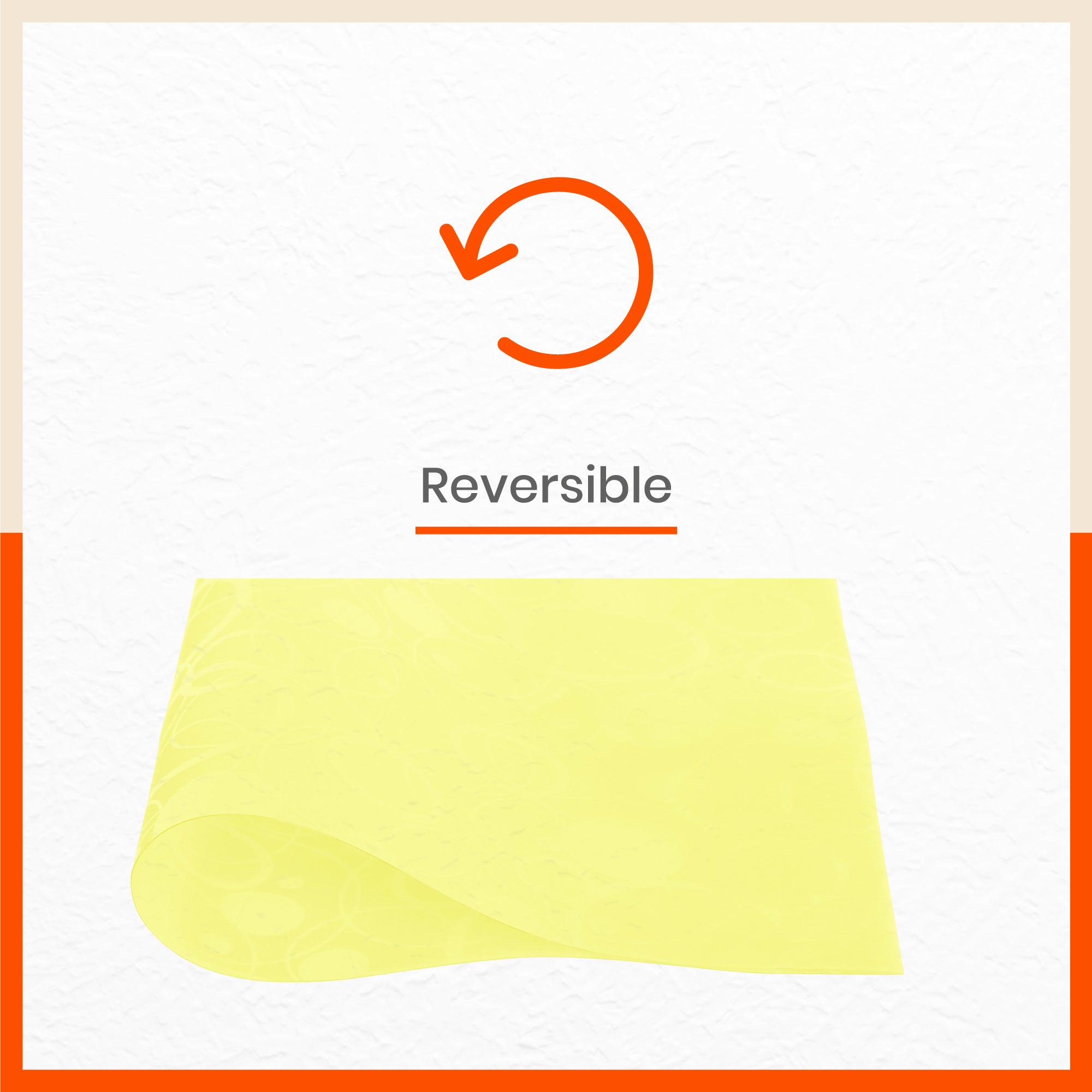 VIDA Multipurpose Circles Texture Fridge Mats |Yellow (45 cm X 30 cm 425 GSM)