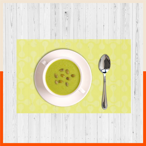 VIDA Multipurpose Abstract Texture Fridge Mats |Yellow (45 cm X 30 cm 425 GSM)