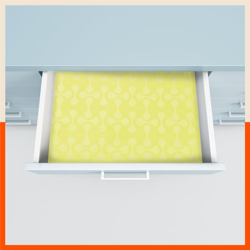 VIDA Multipurpose Abstract Texture Fridge Mats |Yellow (45 cm X 30 cm 425 GSM)