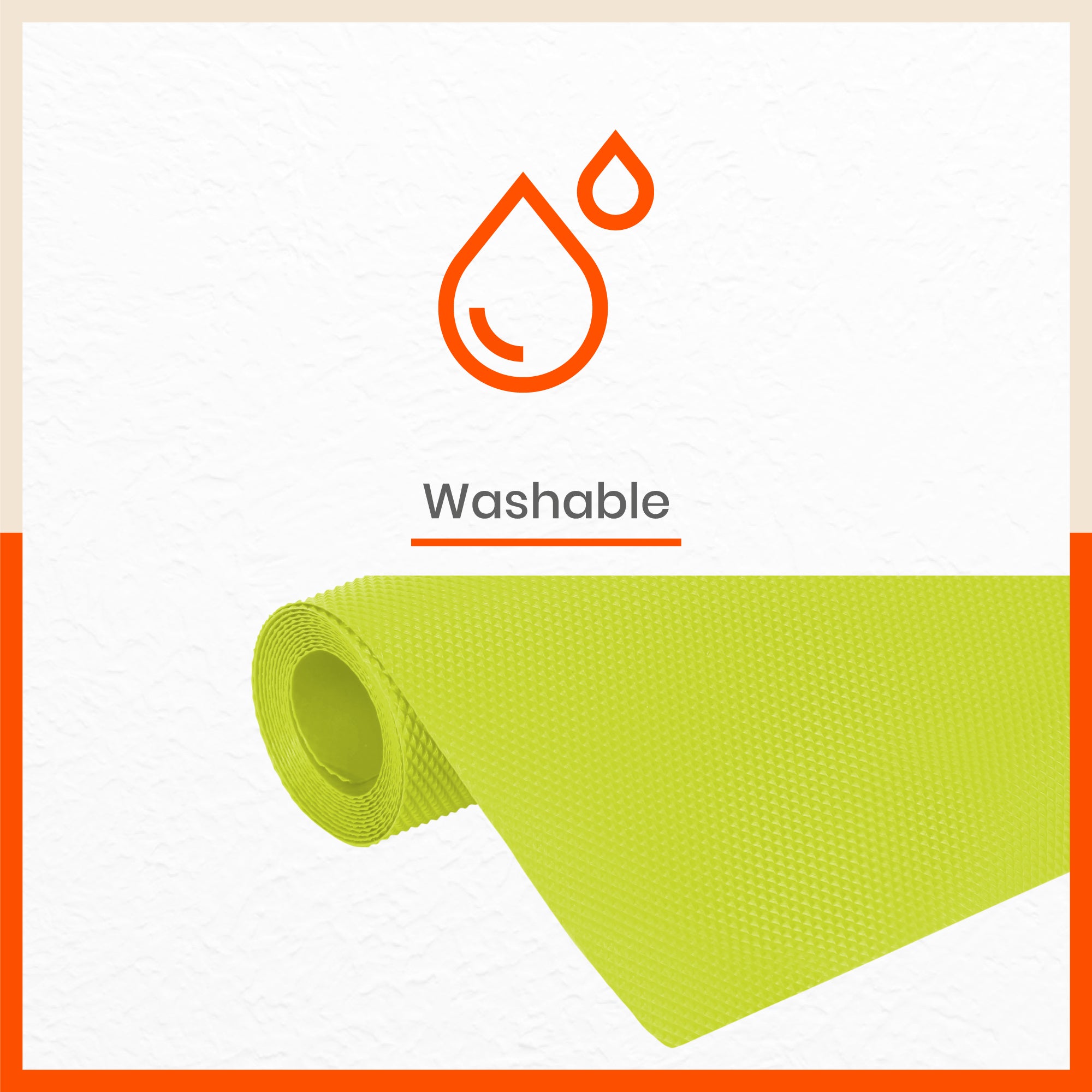 Vega Multipurpose Diamond Texture Shelf Liner | Green (45 cm X 150 cm 380 GSM)