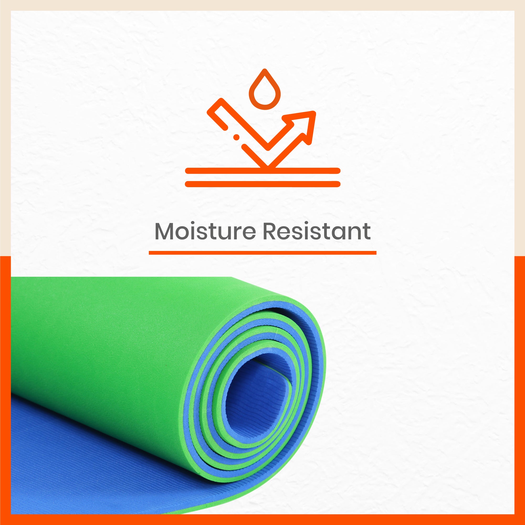 Kriya Classic Yoga Mat | Ink Blue & Lime Green (Size: 24” x 72” Thickness: 8mm)