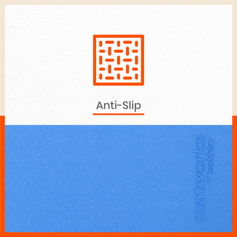 Kriya Classic Yoga Mat | Ink Blue & Sky Blue (Size: 24” x 72” Thickness: 8mm)