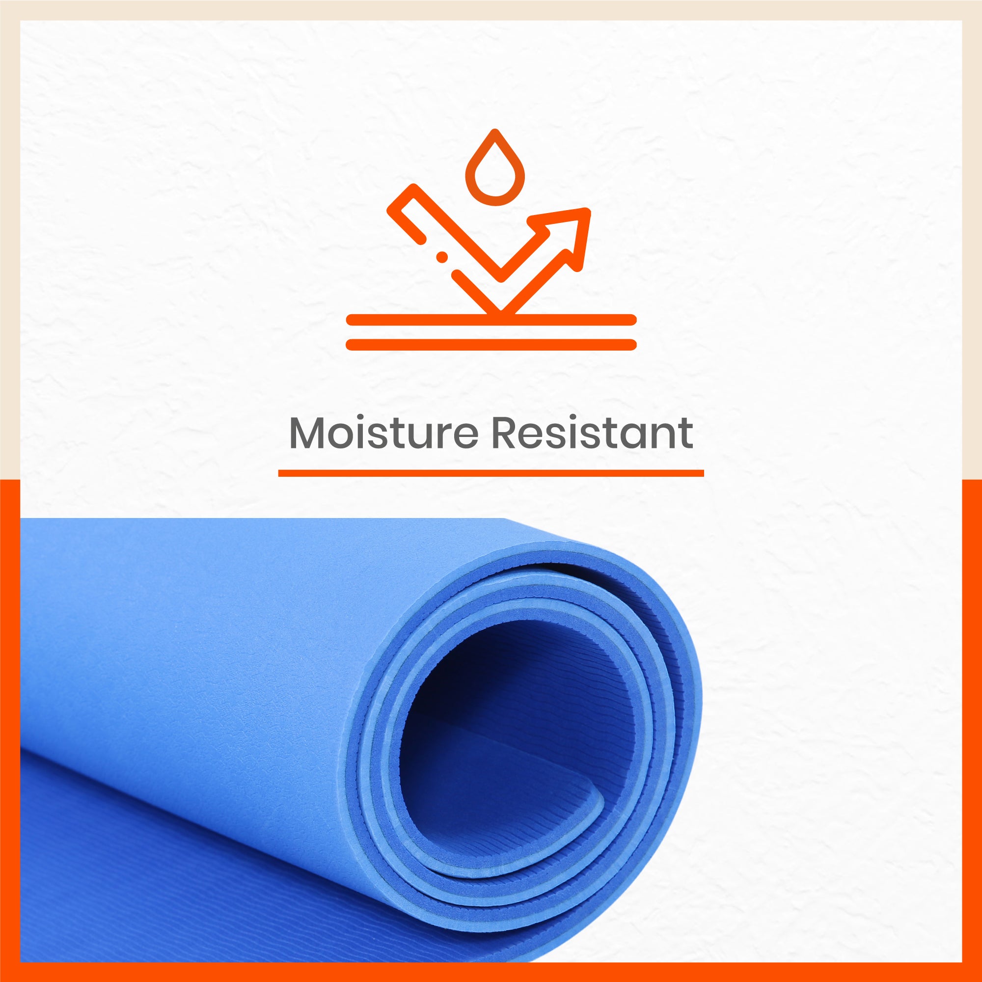 Moksh Premium Yoga Mat | Ink Blue & Sky Blue (Size: 24” x 72” Thickness: 8mm)