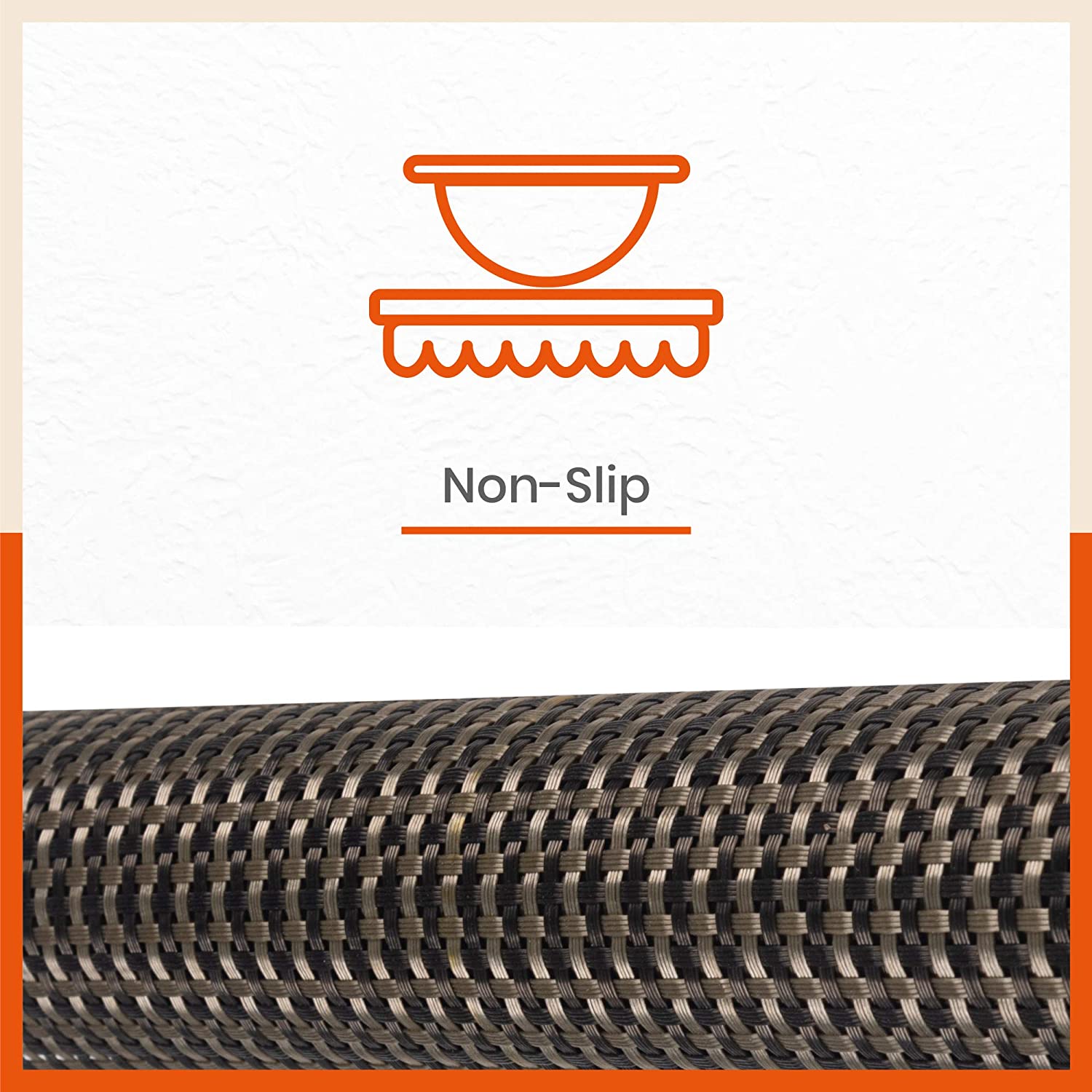 Woven PVC Table Mats / Placemats for Dining Table at Home (Kaya - Set of 6)