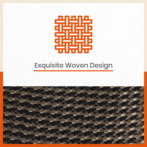 Woven PVC Table Mats / Placemats for Dining Table at Home (Kaya - Set of 6)