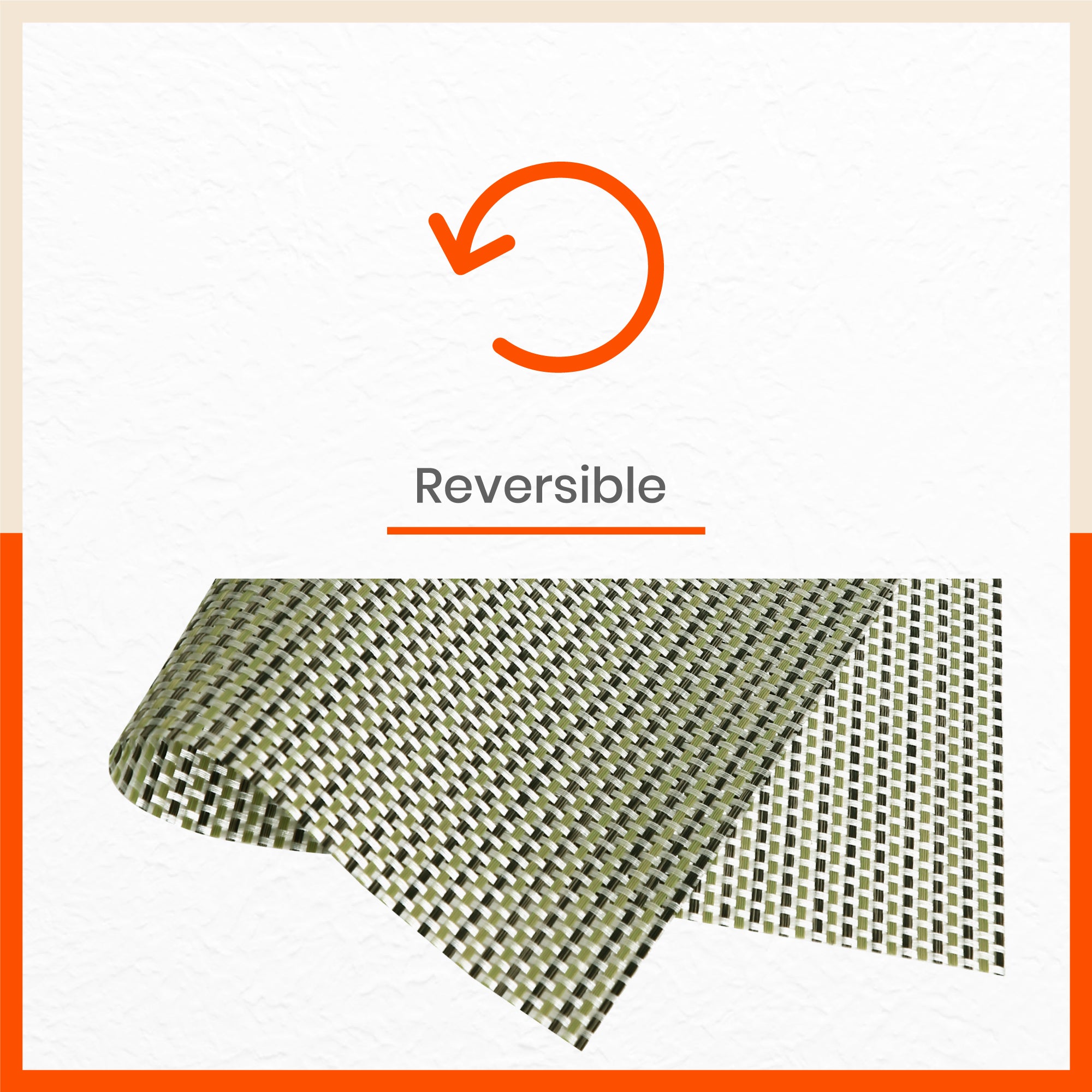 Woven PVC Table Mats / Placemats for Dining Table at Home (Leon - Set of 6)