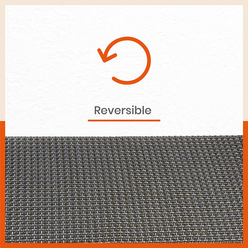 Woven PVC Table Mats / Placemats for Dining Table at Home (Liam - Set of 6)