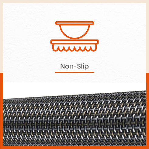 Woven PVC Table Mats / Placemats for Dining Table at Home (Liam - Set of 6)