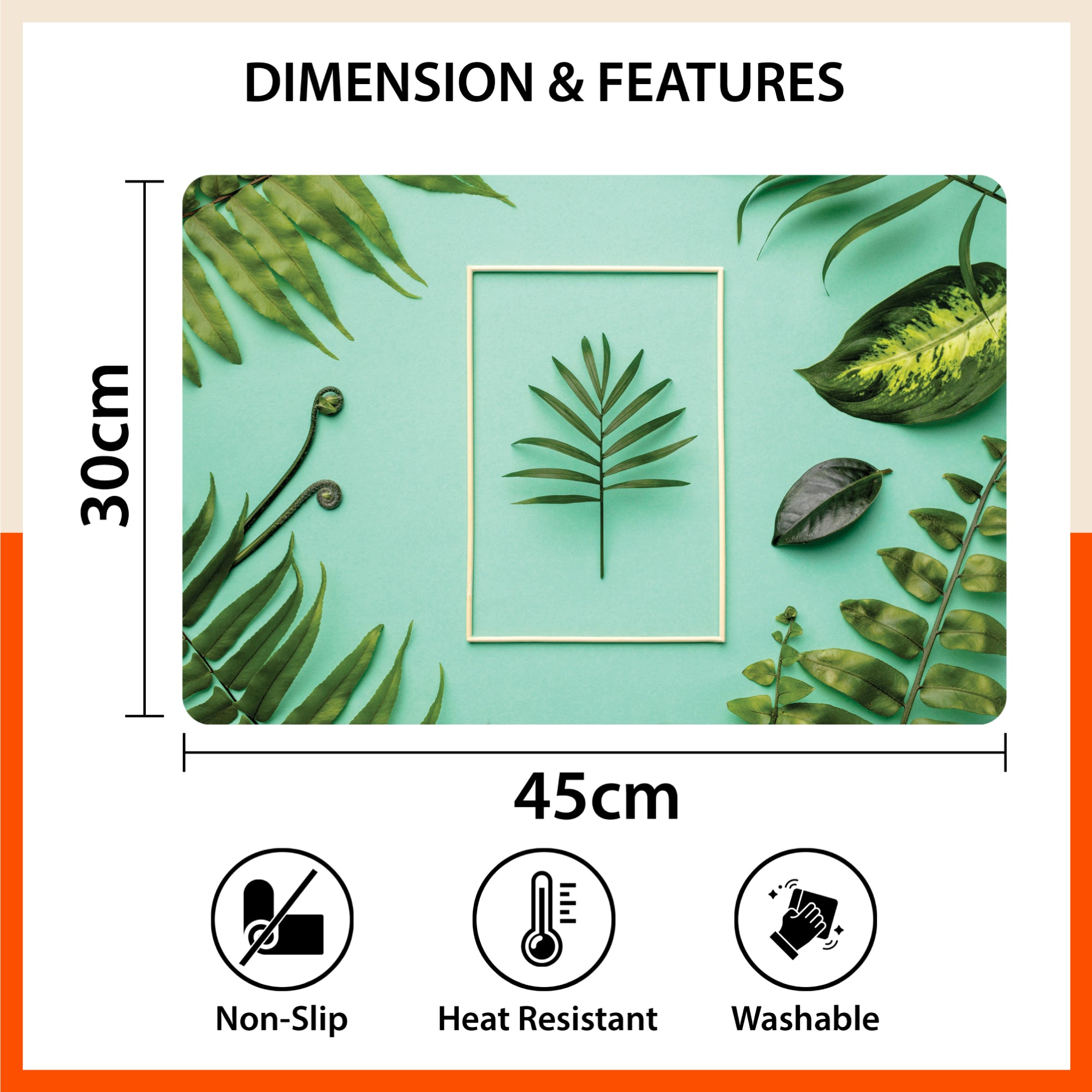 Polypropylene Table Mats & Coasters for Dining Table at Home (Calyx - Set of 6)