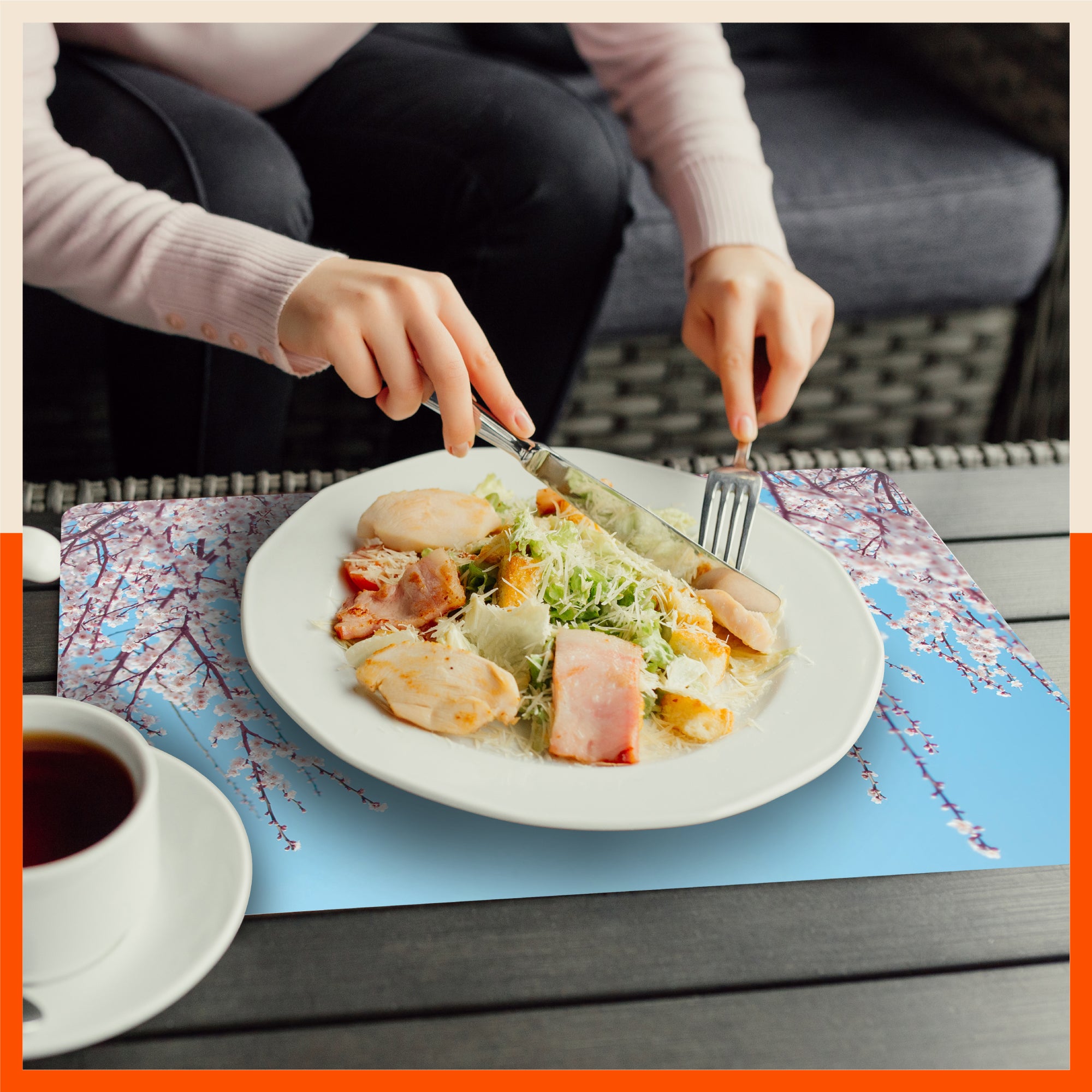 Polypropylene Table Mats & Coasters for Dining Table at Home (Alder - Set of 6)