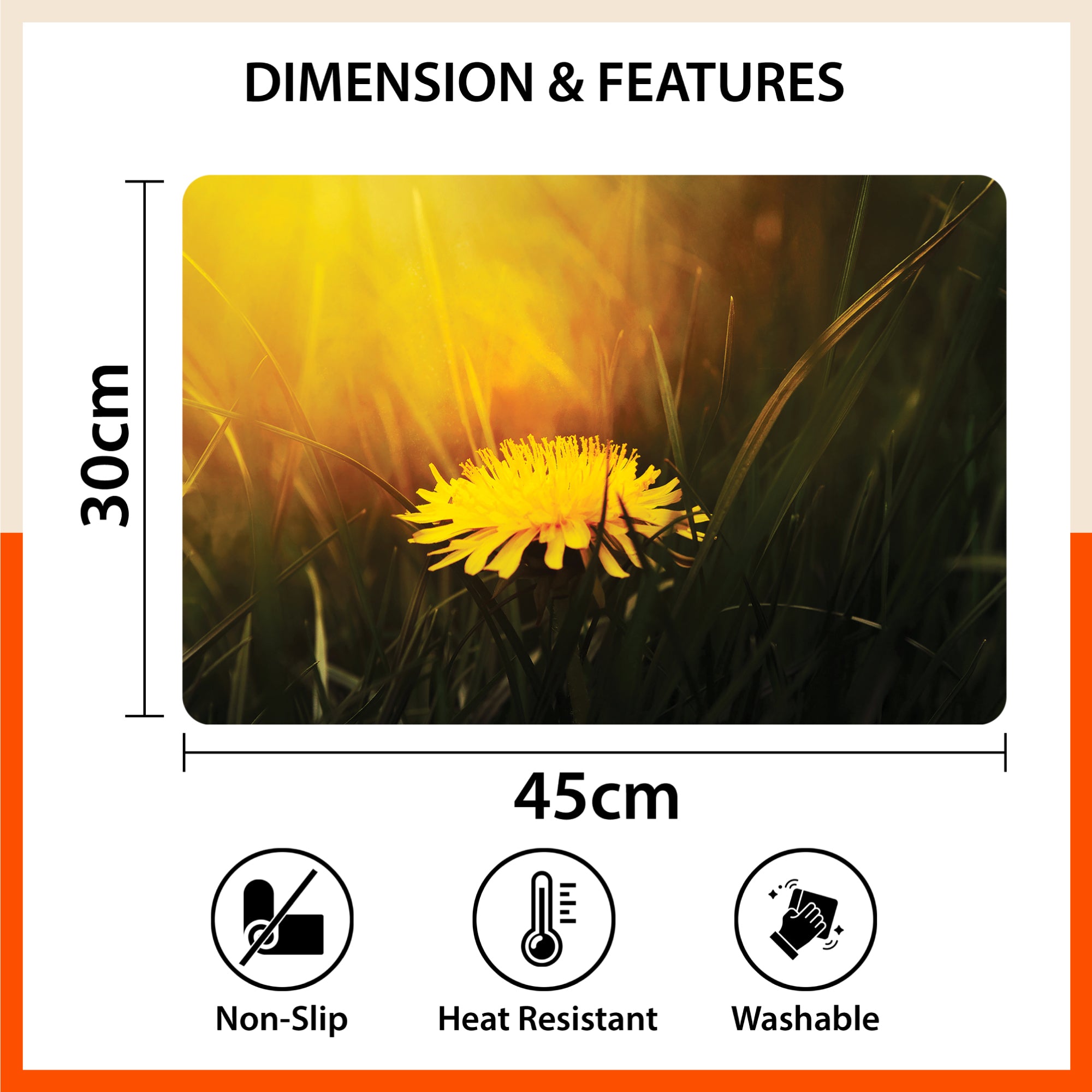 Polypropylene Table Mats & Coasters for Dining Table at Home (Aubade - Set of 6)