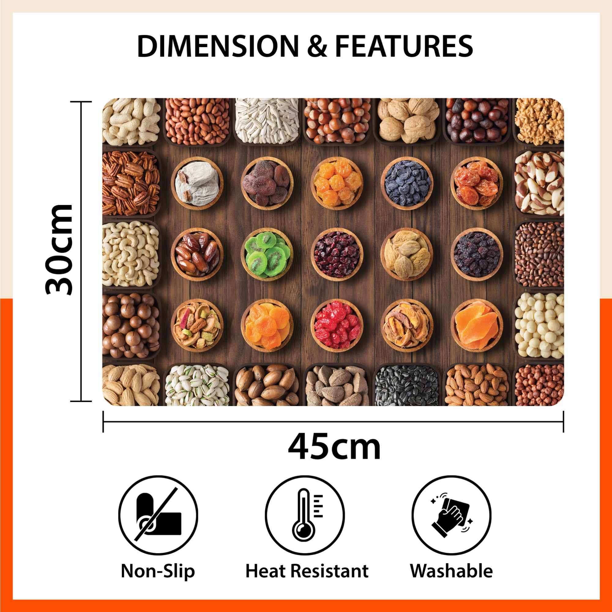 Polypropylene Table Mats & Coasters for Dining Table at Home (Aride - Set of 6)