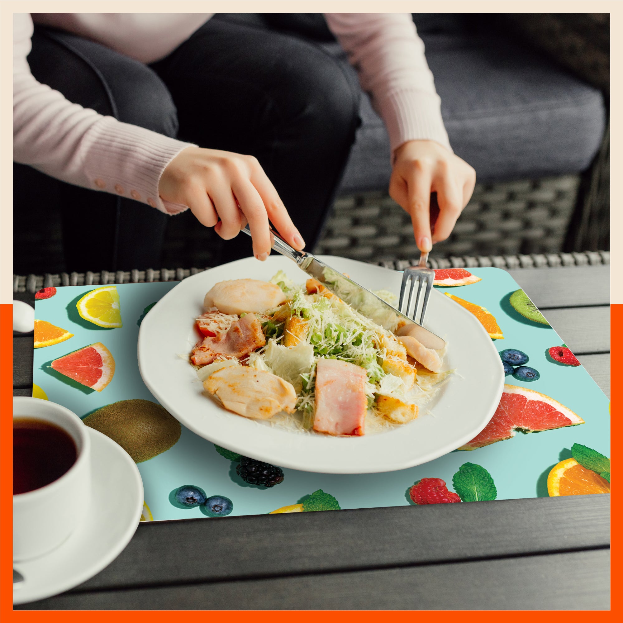 Polypropylene Table Mats & Coasters for Dining Table at Home (Pulp - Set of 6)