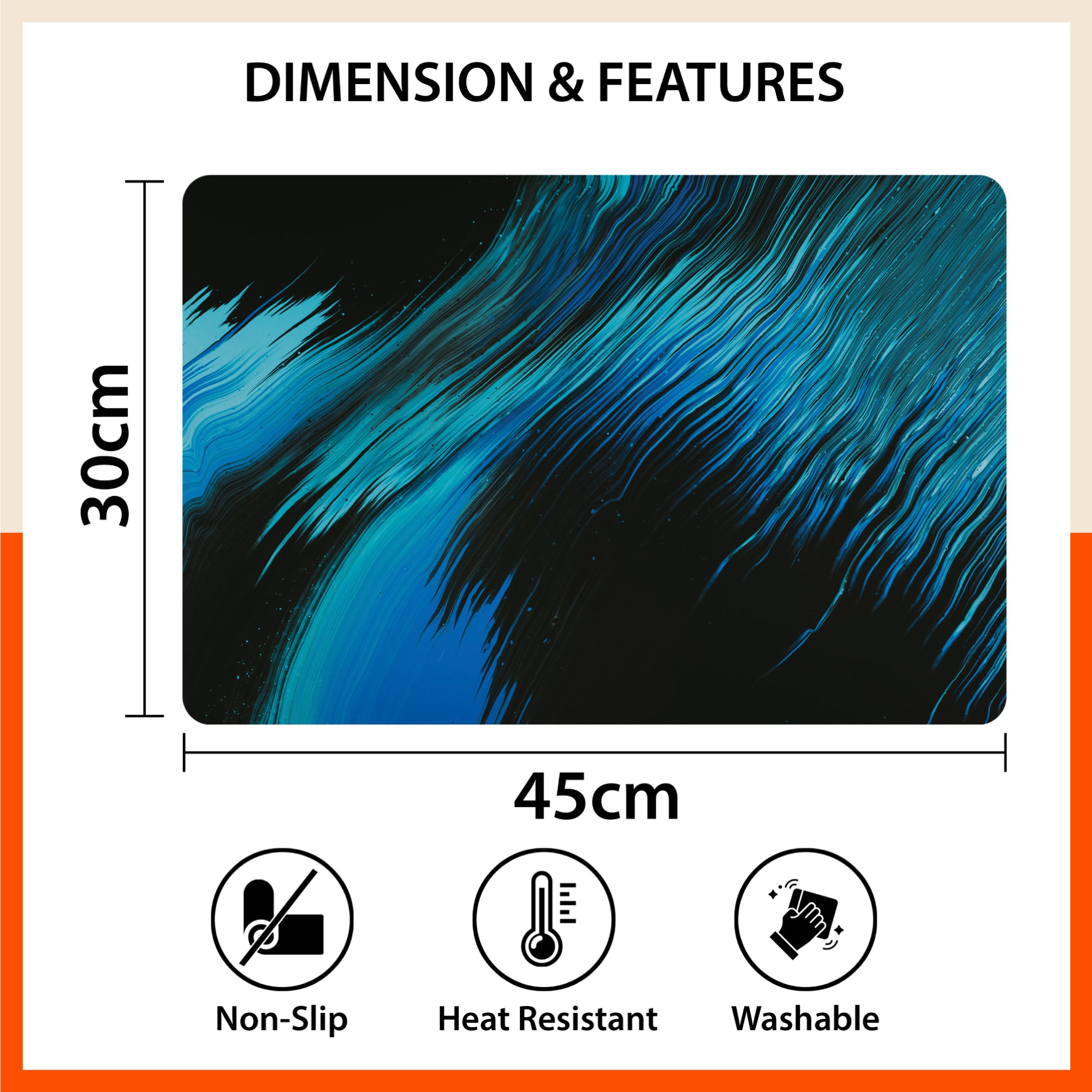 Polypropylene Table Mats & Coasters for Dining Table at Home (Eternity - Set of 6)