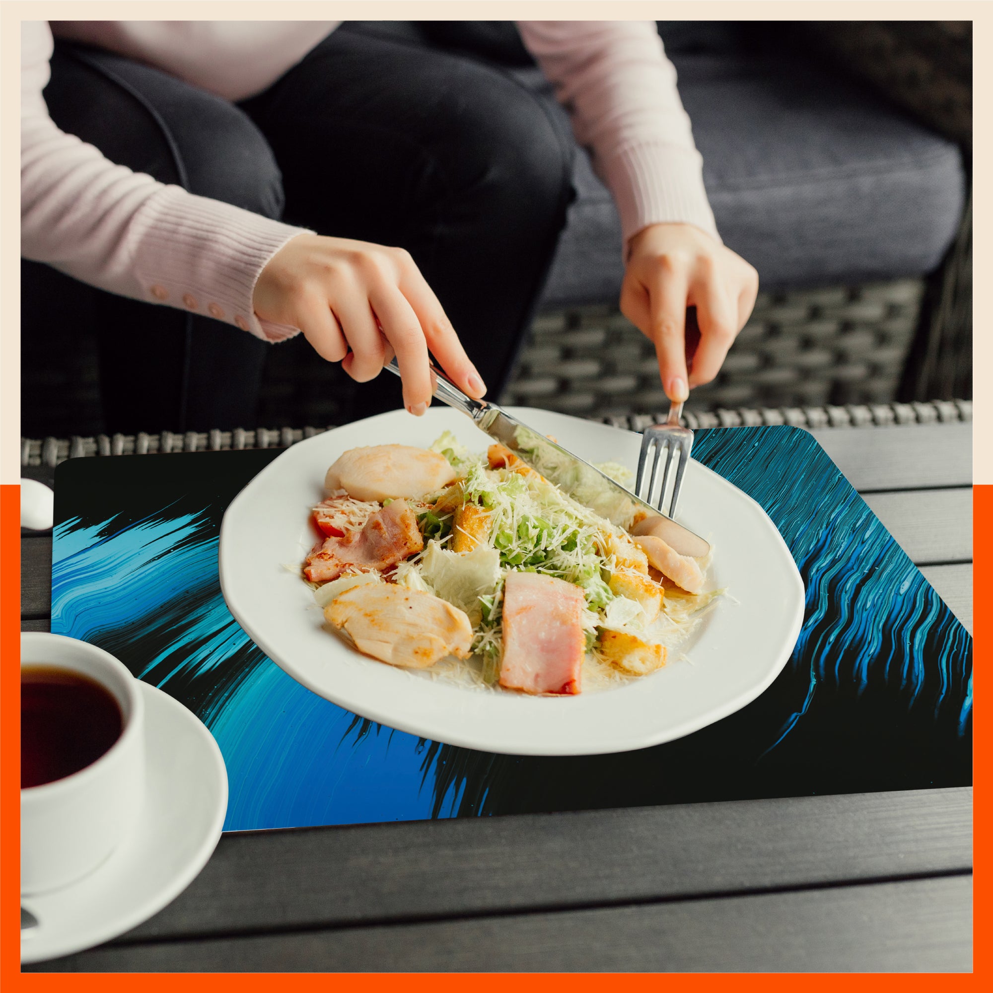 Polypropylene Table Mats & Coasters for Dining Table at Home (Eternity - Set of 6)