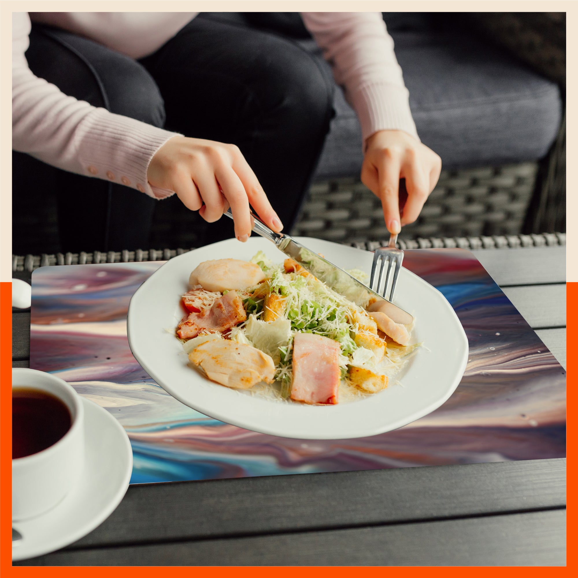 Polypropylene Table Mats & Coasters for Dining Table at Home (Galaxis - Set of 6)