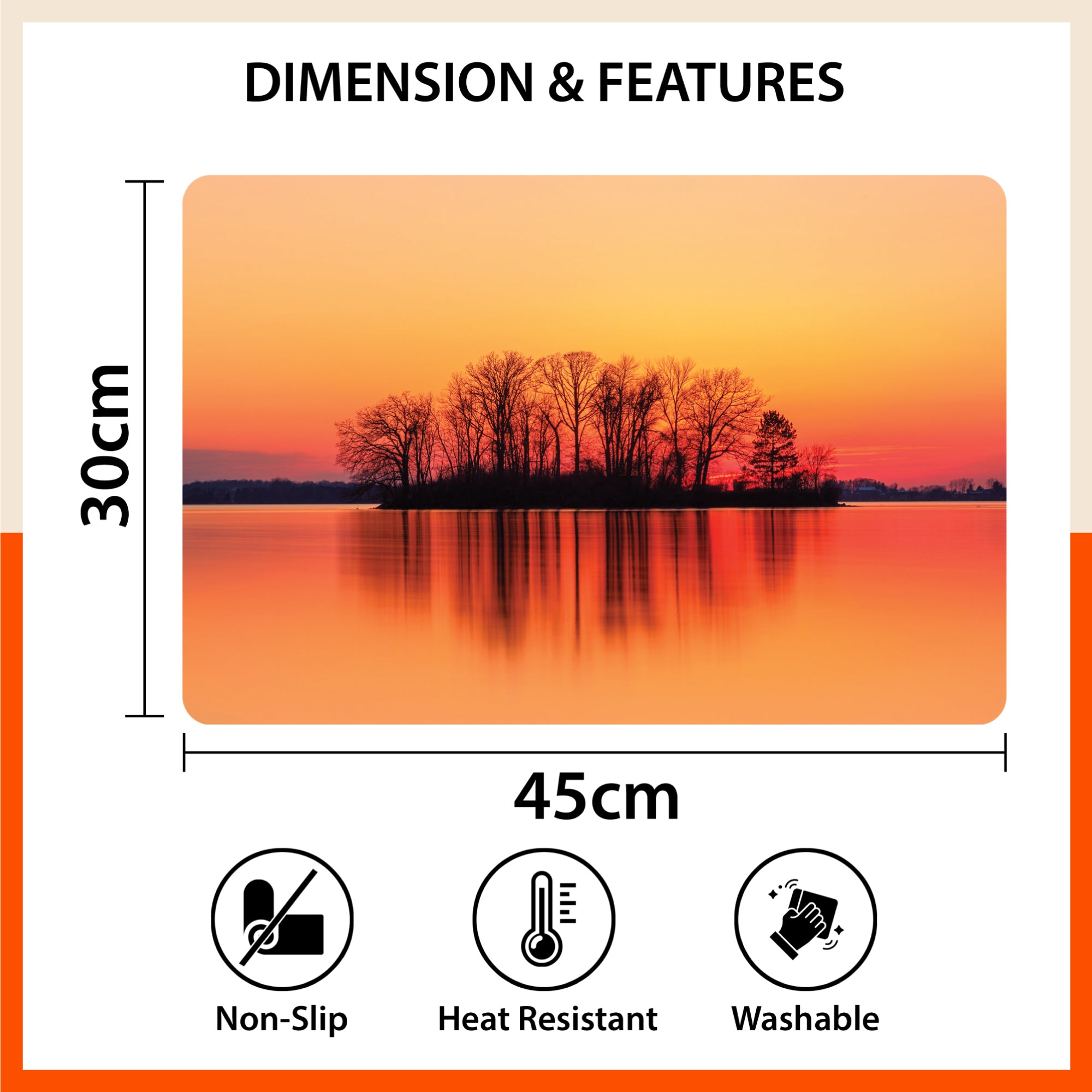 Polypropylene Table Mats & Coasters for Dining Table at Home (Loch - Set of 6)