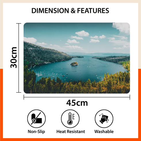 Polypropylene Table Mats & Coasters for Dining Table at Home (Oceanus - Set of 6)