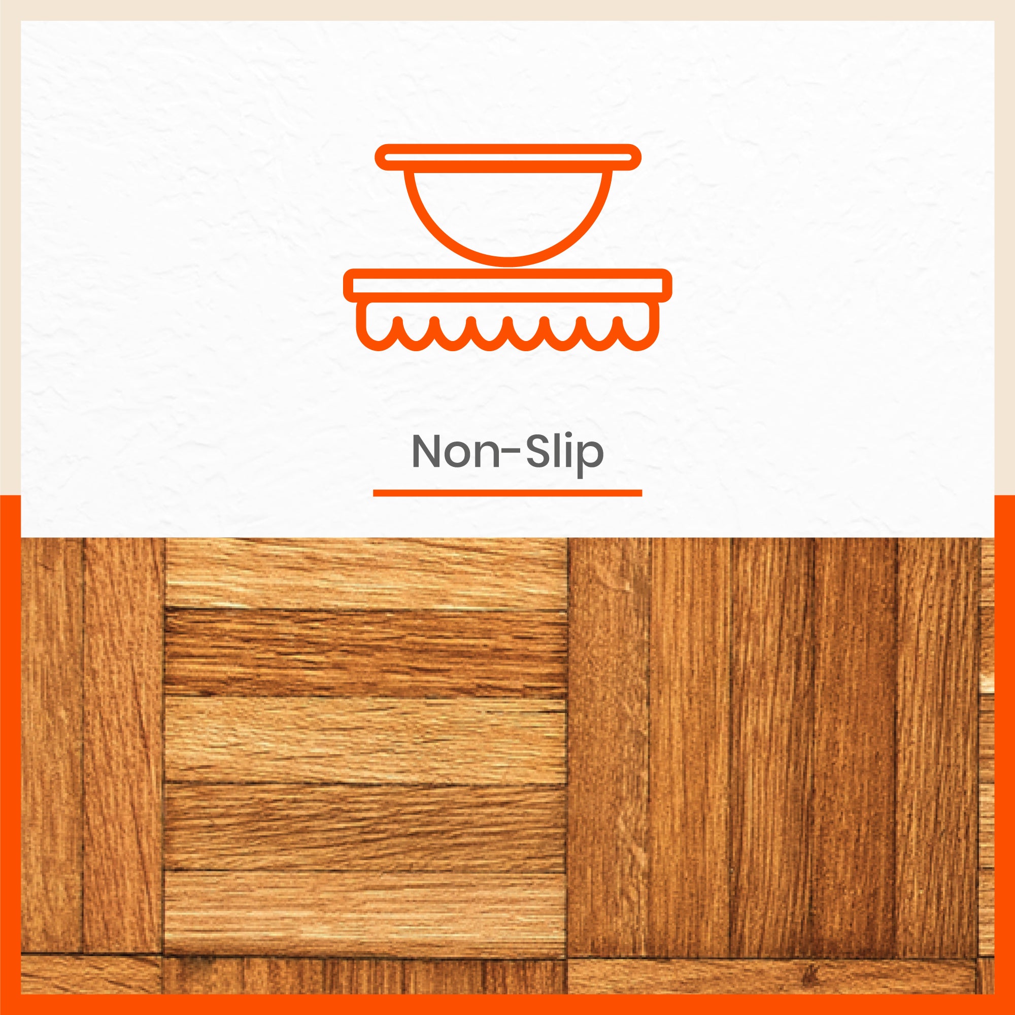 Polypropylene Table Mats & Coasters for Dining Table at Home (Madera - Set of 6)