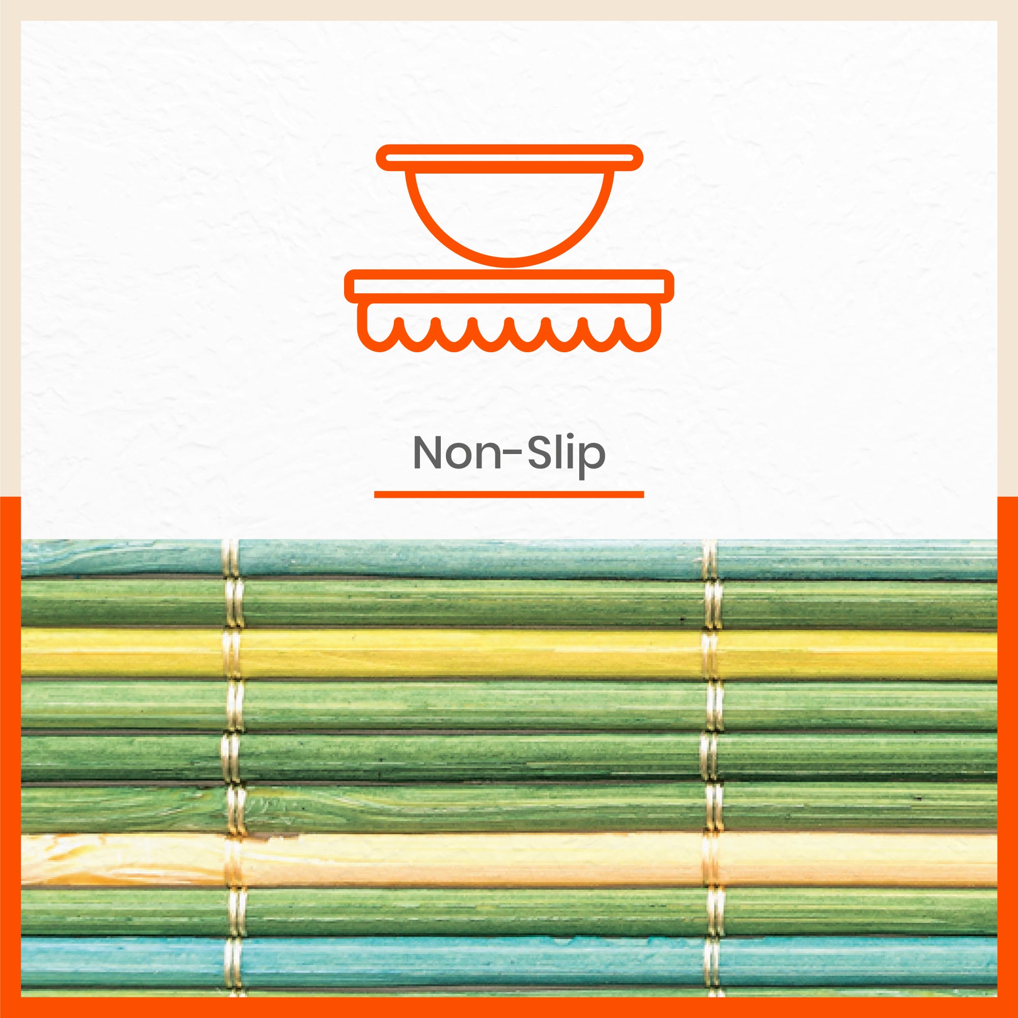 Polypropylene Table Mats & Coasters for Dining Table at Home (Bambus - Set of 6)