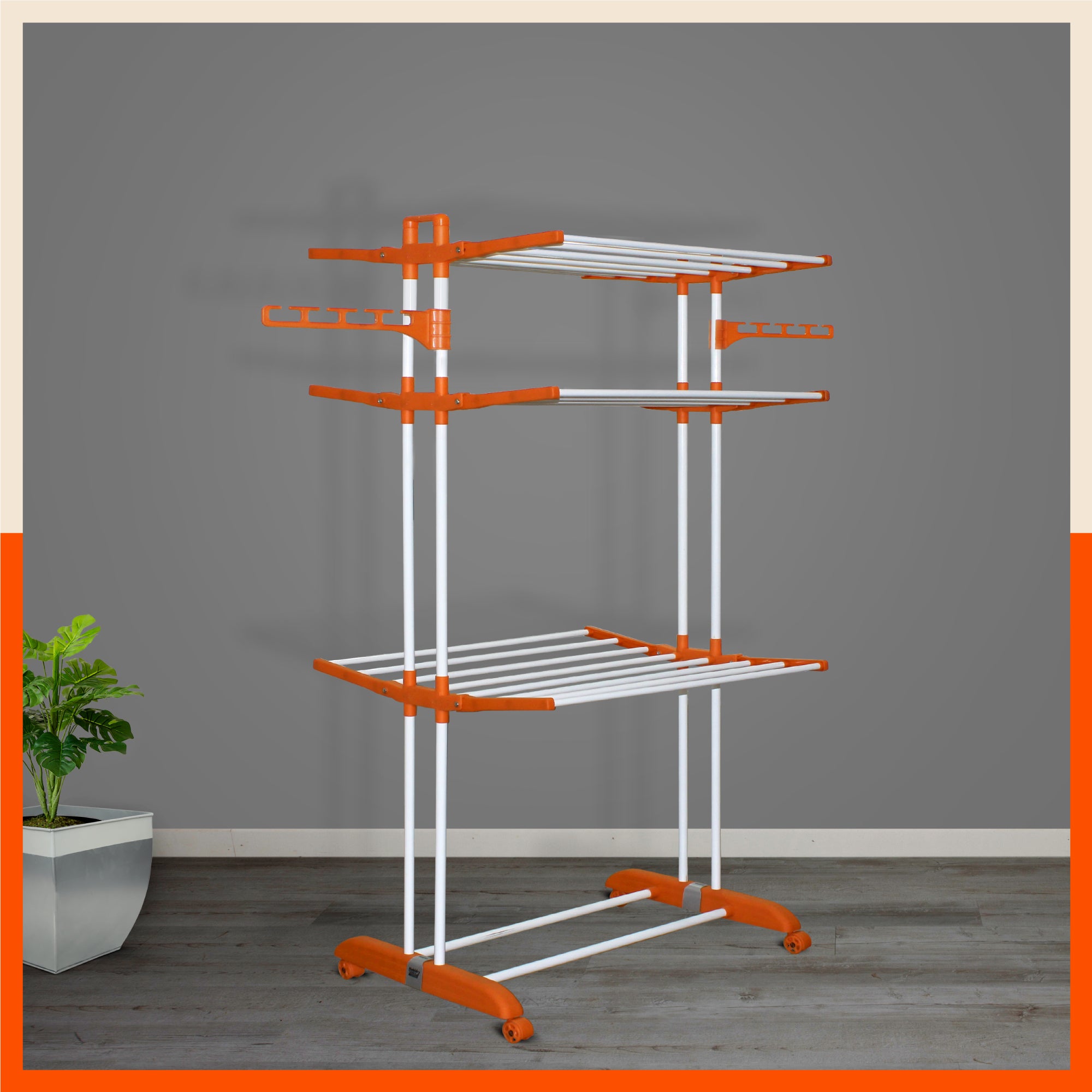 Mobidry Terra Level Steel Modular Cloth Drying Stand For Home