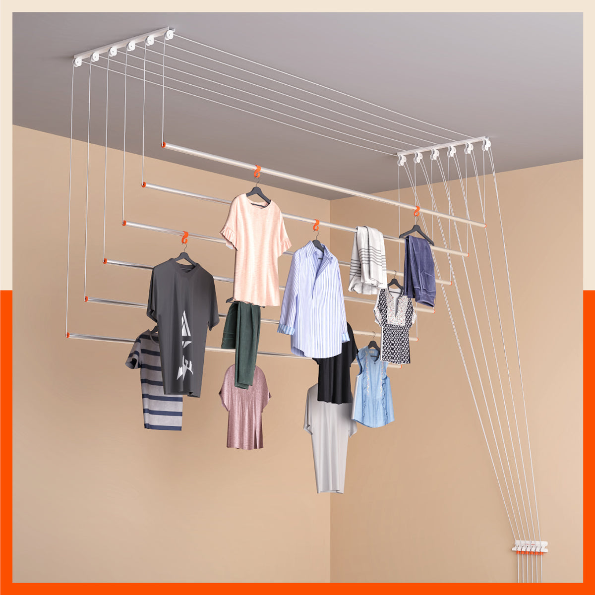 Bathla cloth drying top stand online
