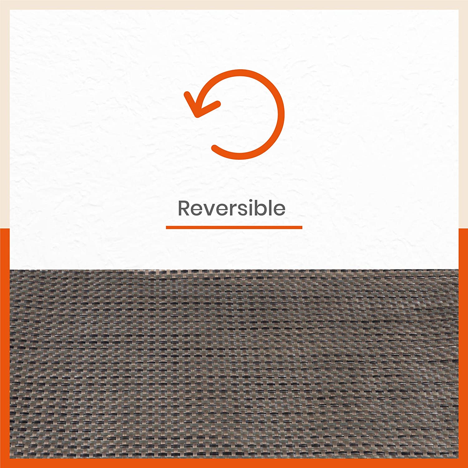 Woven PVC Table Mats / Placemats for Dining Table at Home (Owen - Set of 6)
