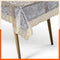 Aurum Plastic Table Cover with Golden Lace for Dining Table at Home - Circular - 78" | Pebbles