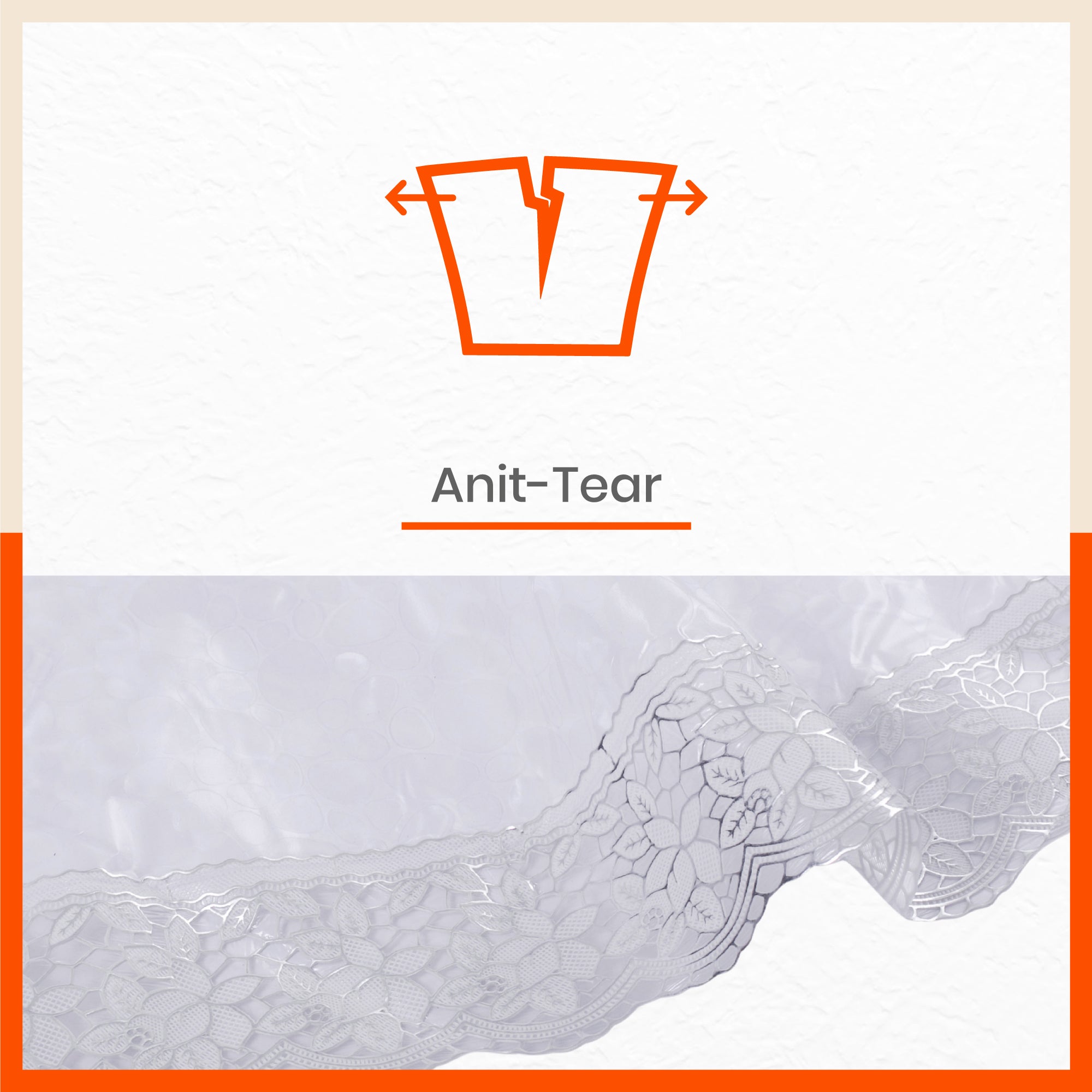 Argento Plastic Table Cover with Silver Lace for Dining Table at Home - Rectangular - (60" x 108") | Pebbles
