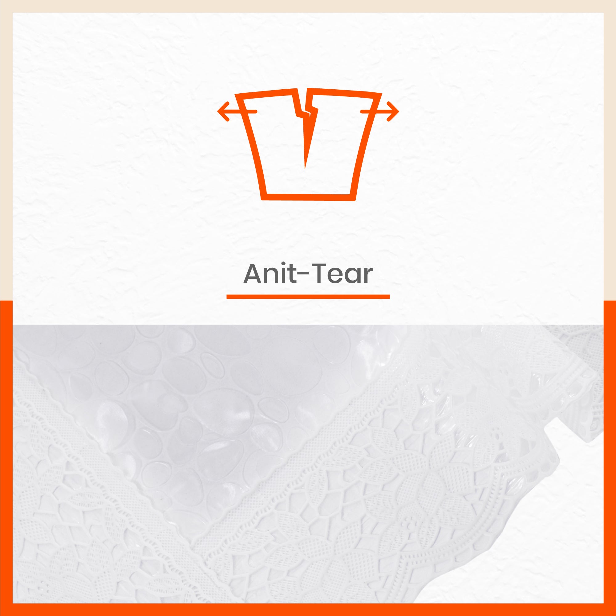 Albus Plastic Table Cover with White Lace for Dining Table at Home - Rectangular - (60" x 108") | Pebbles