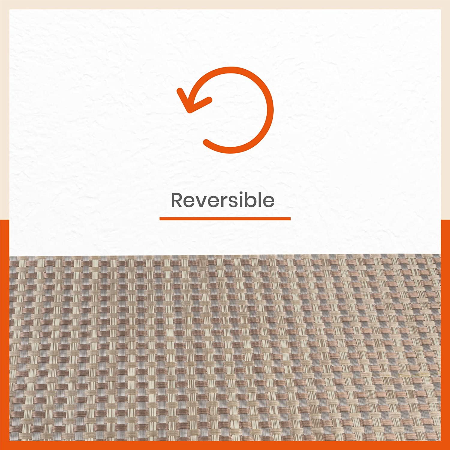 Woven PVC Table Mats / Placemats for Dining Table at Home (Quin - Set of 6 )