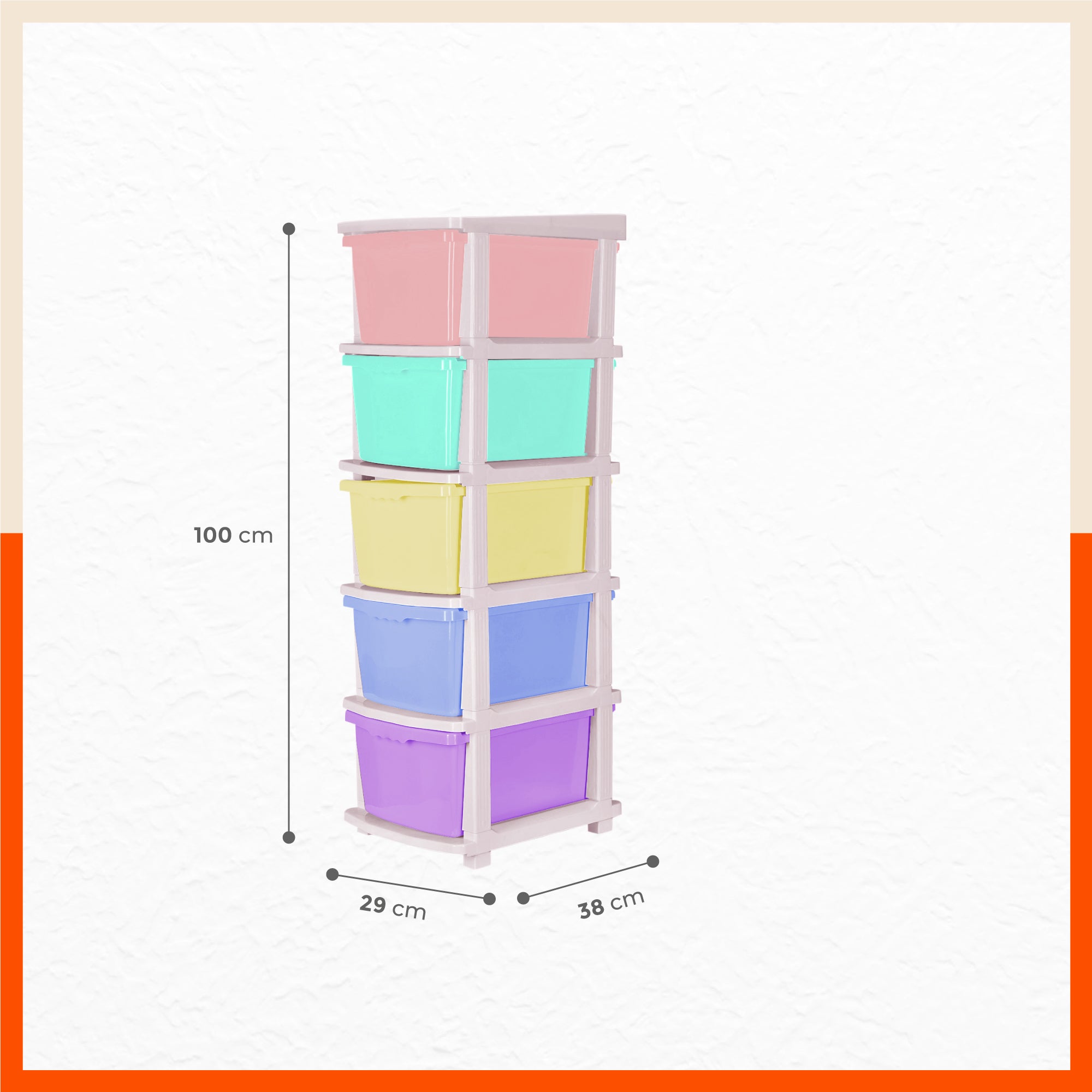 Stomo 5 Drawer Multi-Purpose Storage Organizer for Home and Office