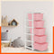 Stomo 5 Drawer Multi-Purpose Storage Organizer for Home and Office (Peach)