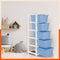 Stomo 5 Drawer Multi-Purpose Storage Organizer for Home and Office (Sky Blue)