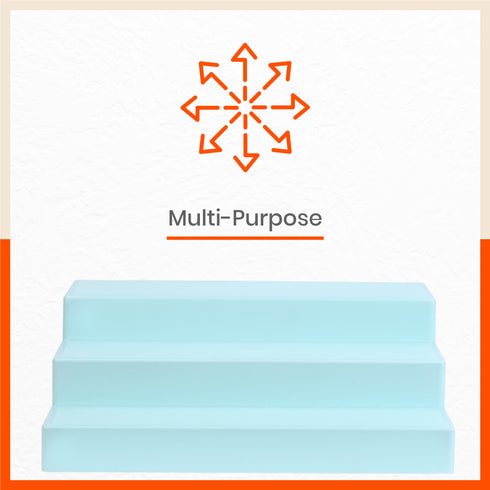 Stomo Taro Multipurpose Shelf Organizer for Home | Baby Blue - Set of 2