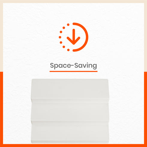 Stomo Taro Multipurpose Shelf Organizer for Home | Pearl White - Set of 2