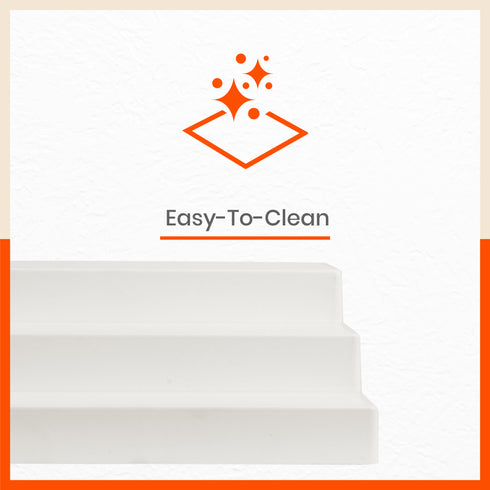 Stomo Taro Multipurpose Shelf Organizer for Home | Pearl White - Set of 2