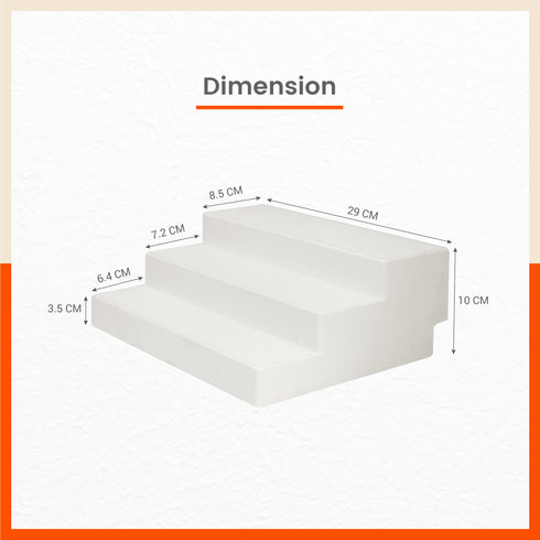 Stomo Taro Multipurpose Shelf Organizer for Home | Pearl White - Set of 2